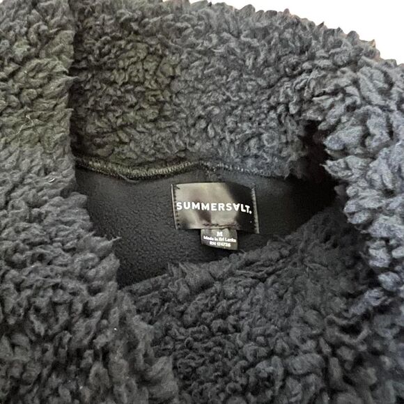 Summersalt Cozy High Pile Eco‎ Fleece Sweater Pullover Black Size M 0 - Picture 6 of 11